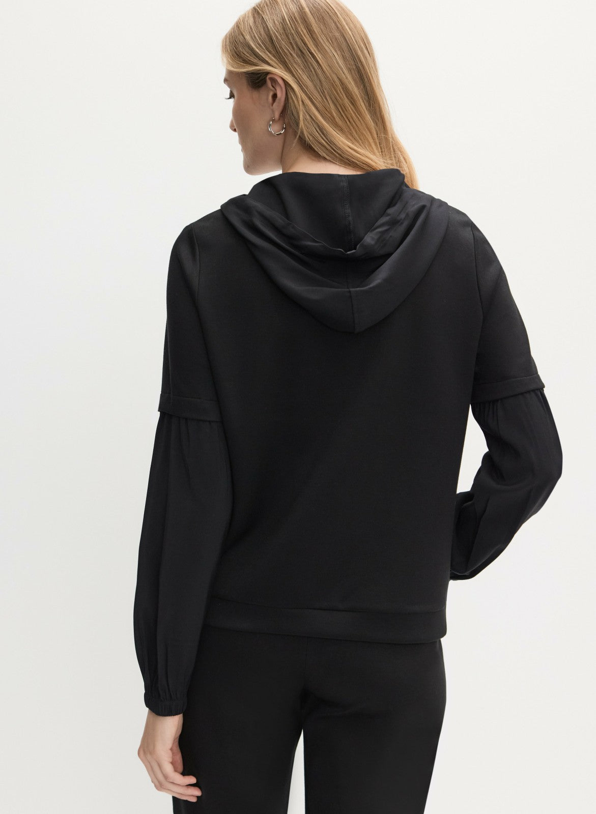 Women Star Detail Hooded Jacket Black | Melanie Lyne