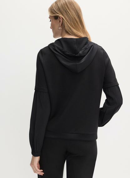 Women Star Detail Hooded Jacket Black | Melanie Lyne