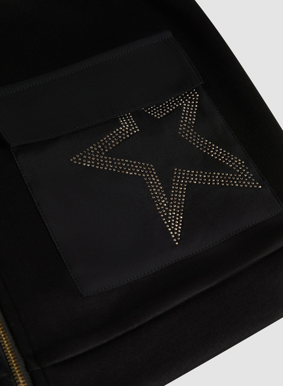 Women Star Detail Hooded Jacket Black | Melanie Lyne