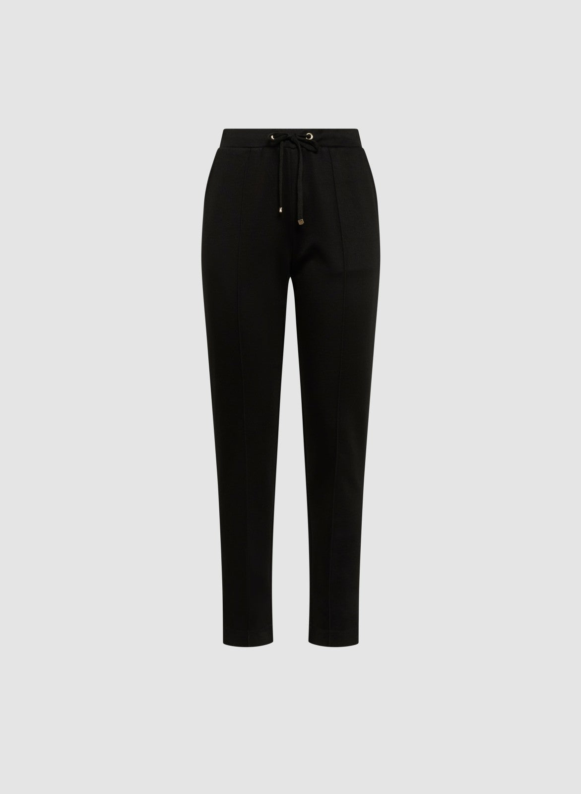 Women Pull-On Drawstring Pants Black | Melanie Lyne