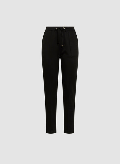 Women Pull-On Drawstring Pants Black | Melanie Lyne