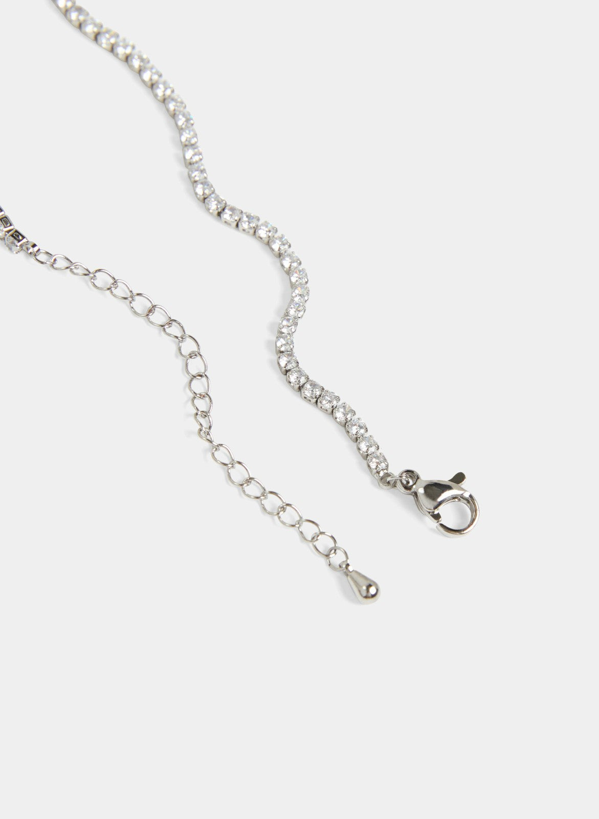 Women Stone Teardrop Necklace Silver | Melanie Lyne