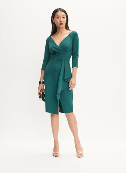 Women BA Nites - Flounce Detail Dress Autumn Moss | Melanie Lyne