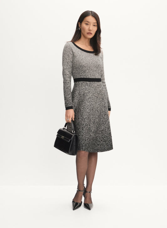 Women Ombre Marled Knit Dress Grey Pattern | Melanie Lyne