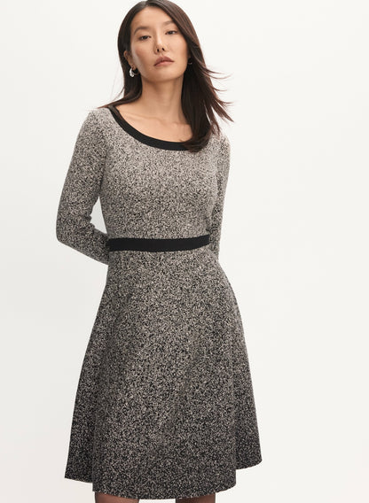 Women Ombre Marled Knit Dress Grey Pattern | Melanie Lyne
