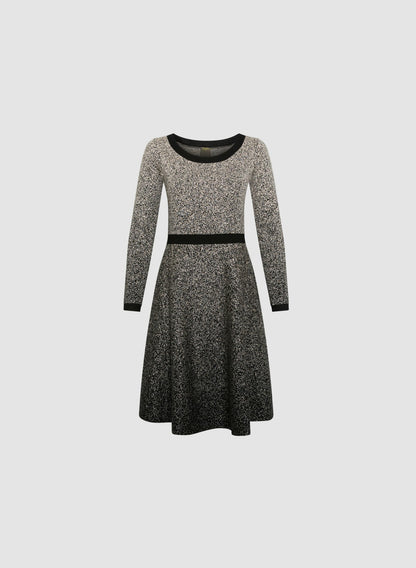 Women Ombre Marled Knit Dress Grey Pattern | Melanie Lyne