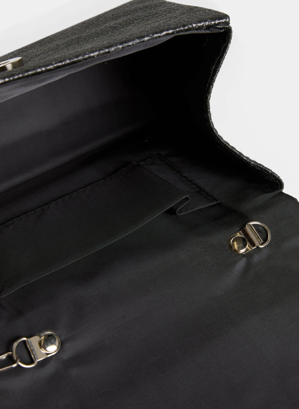 Women Irregular Top Handle Clutch Black | Melanie Lyne