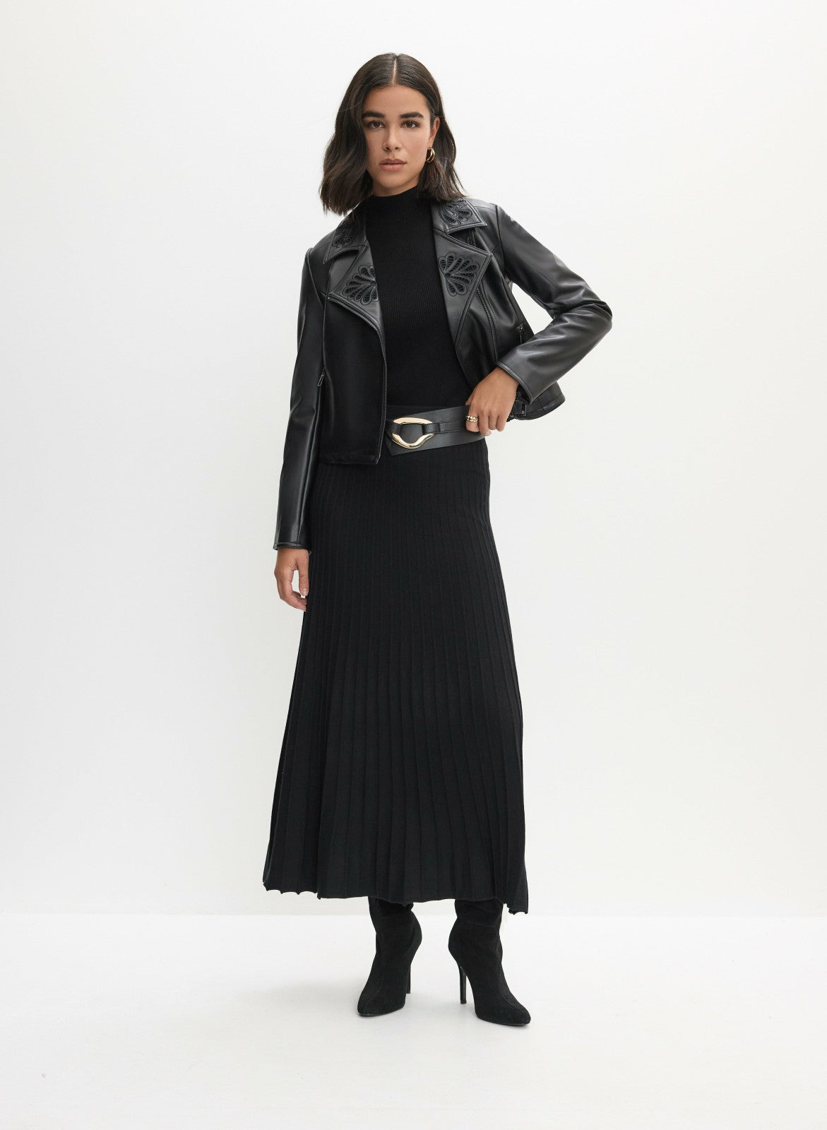 Women Knit Maxi Skirt Black | Melanie Lyne