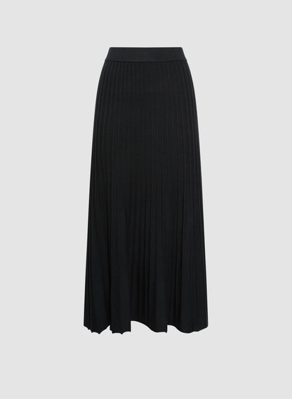 Women Knit Maxi Skirt Black | Melanie Lyne
