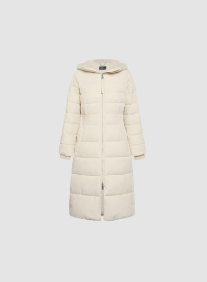 Women Quilted Puffer Coat Panna | Melanie Lyne