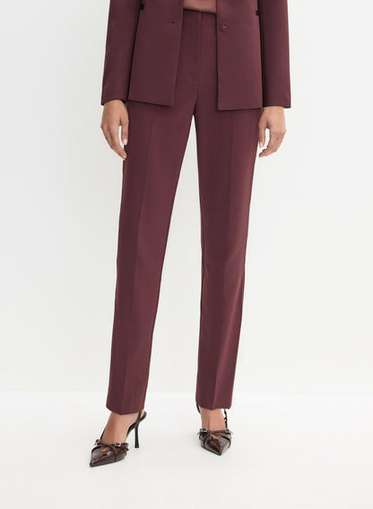 Women Juliette Straight-Leg Tuxedo Pants Cranberry | Melanie Lyne