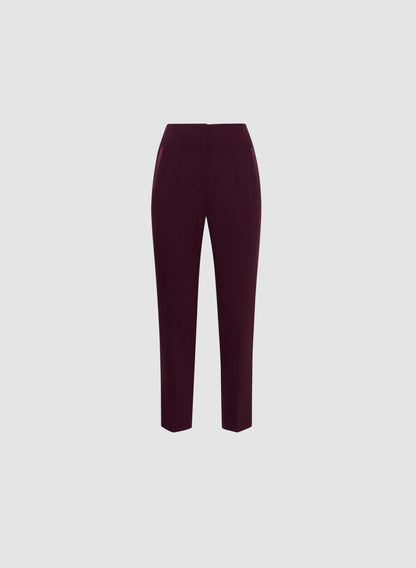Women Juliette Straight-Leg Tuxedo Pants Cranberry | Melanie Lyne