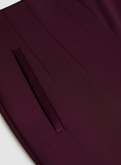 Women Juliette Straight-Leg Tuxedo Pants Cranberry | Melanie Lyne