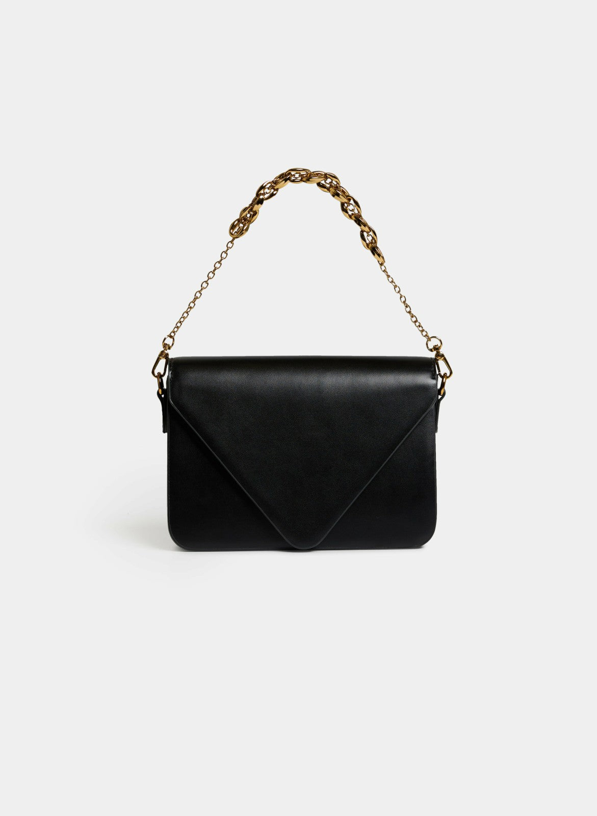 Women Vegan Leather Envelope Handbag Black | Melanie Lyne
