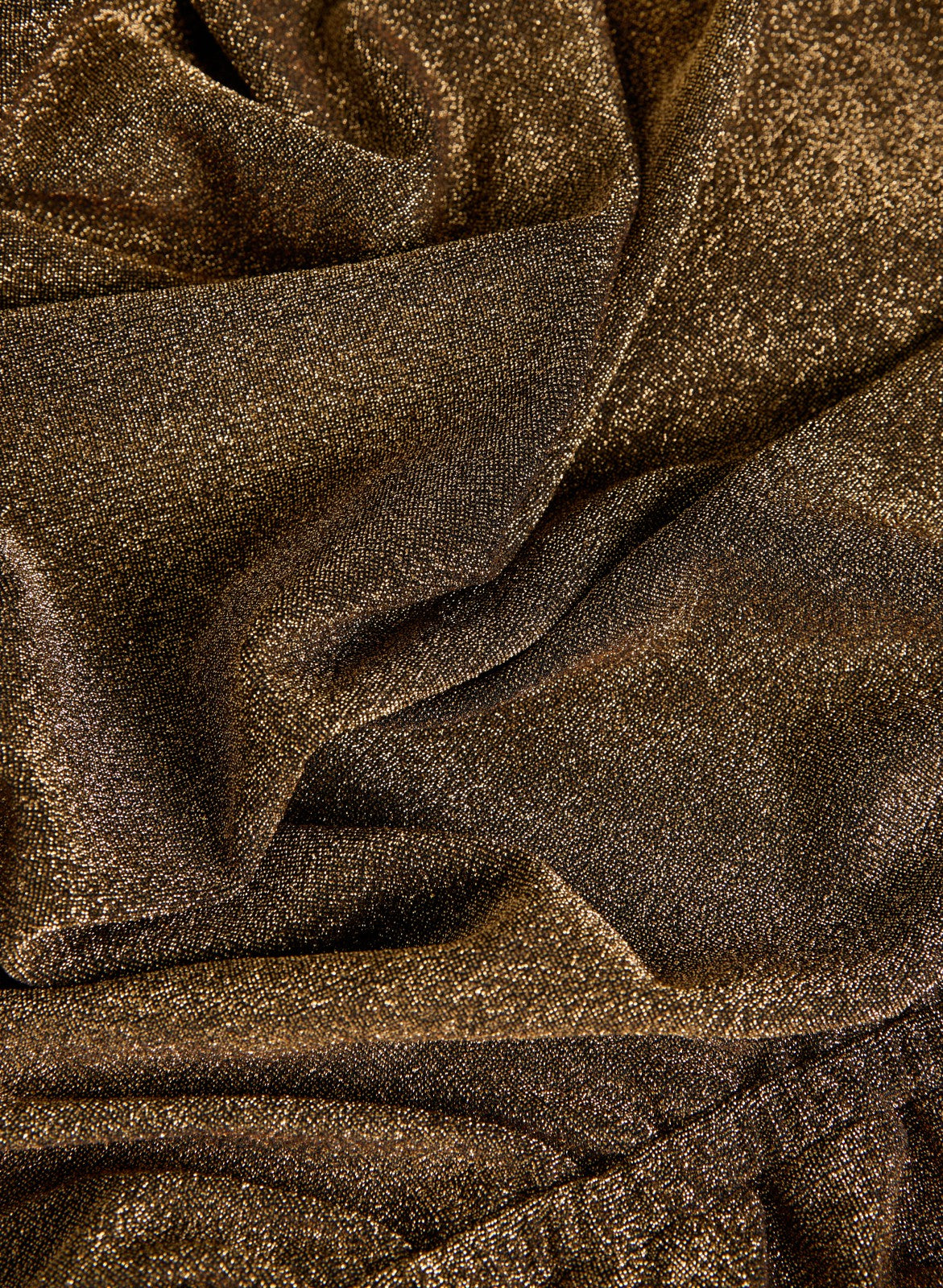 Women Glitter Knit Cowl Neck Jumpsuit Metallic Bronze | Melanie Lyne