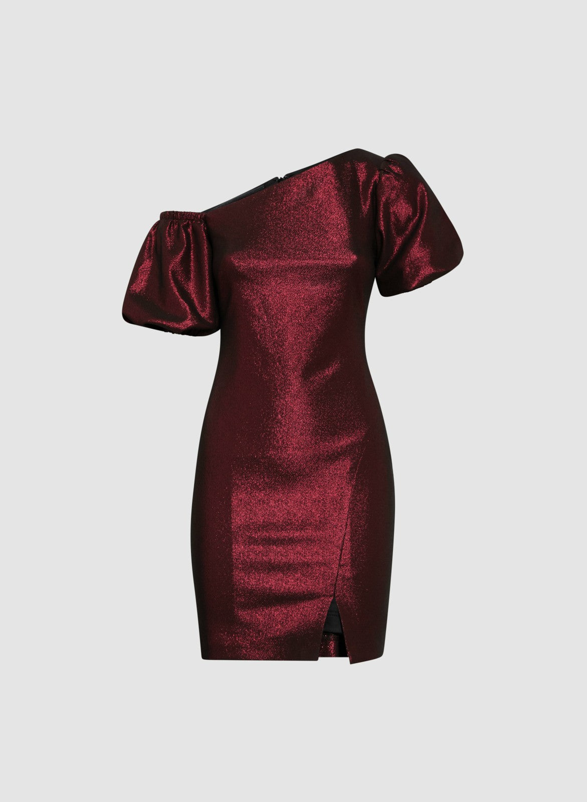 Women Adrianna by Adrianna Papell - Glitter Knit Bardot Dress Ruby Red | Melanie Lyne