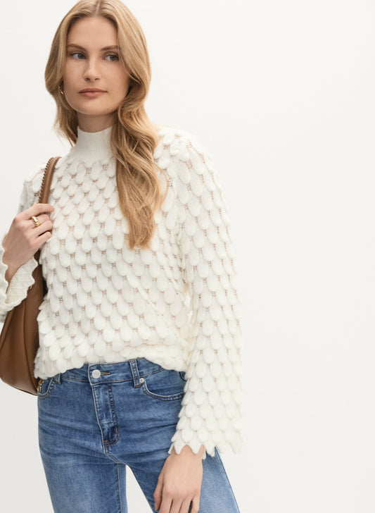 Women Scale Stitch Sweater Panna | Melanie Lyne