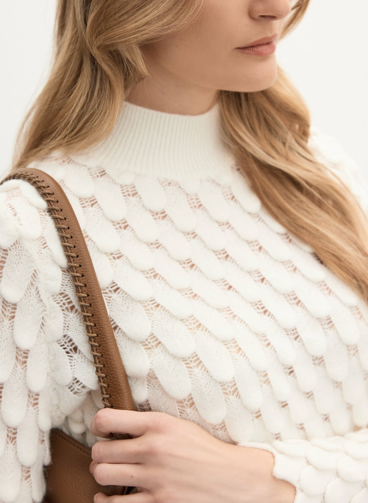 Women Scale Stitch Sweater Panna | Melanie Lyne