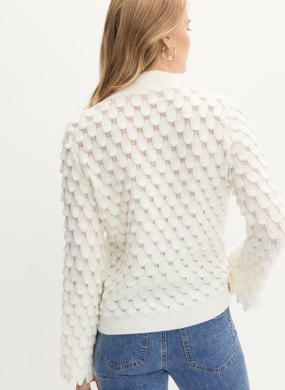 Women Scale Stitch Sweater Panna | Melanie Lyne