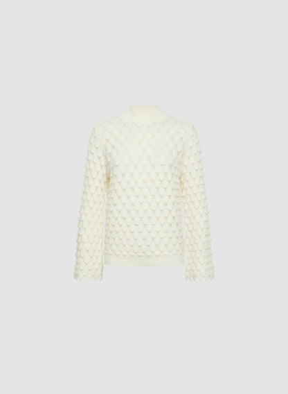Women Scale Stitch Sweater Panna | Melanie Lyne