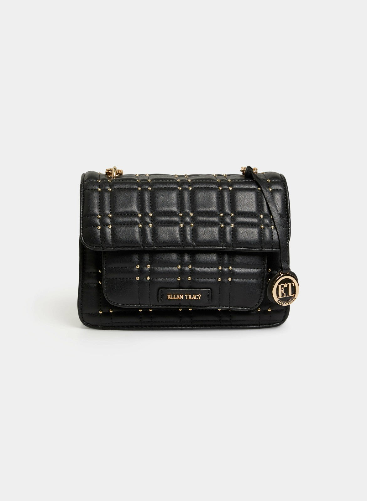 Women Stud Embellished Shoulder Bag Black | Melanie Lyne