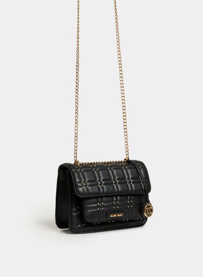 Women Stud Embellished Shoulder Bag Black | Melanie Lyne