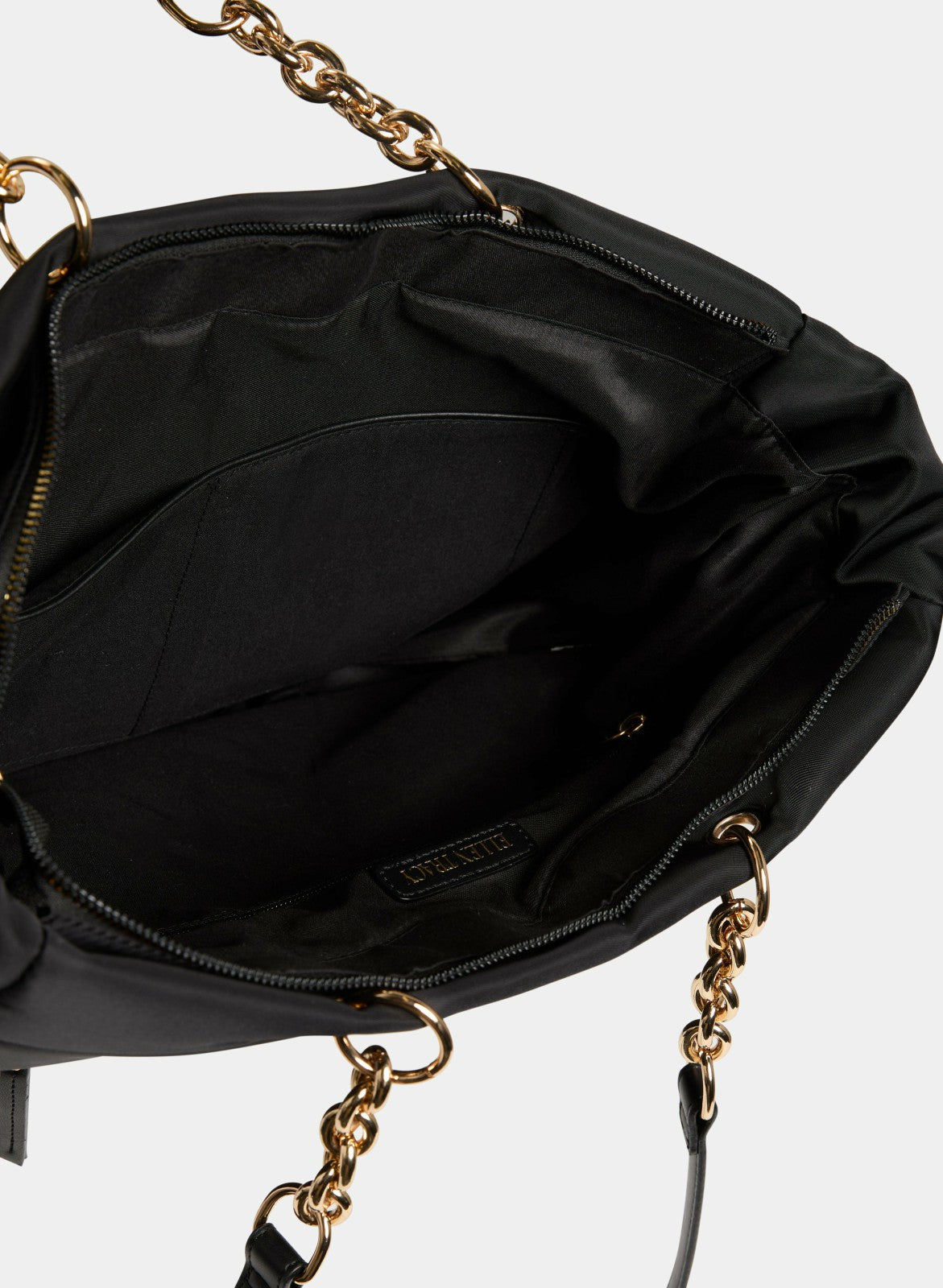Women Quilted Nylon Tote Bag Black | Melanie Lyne