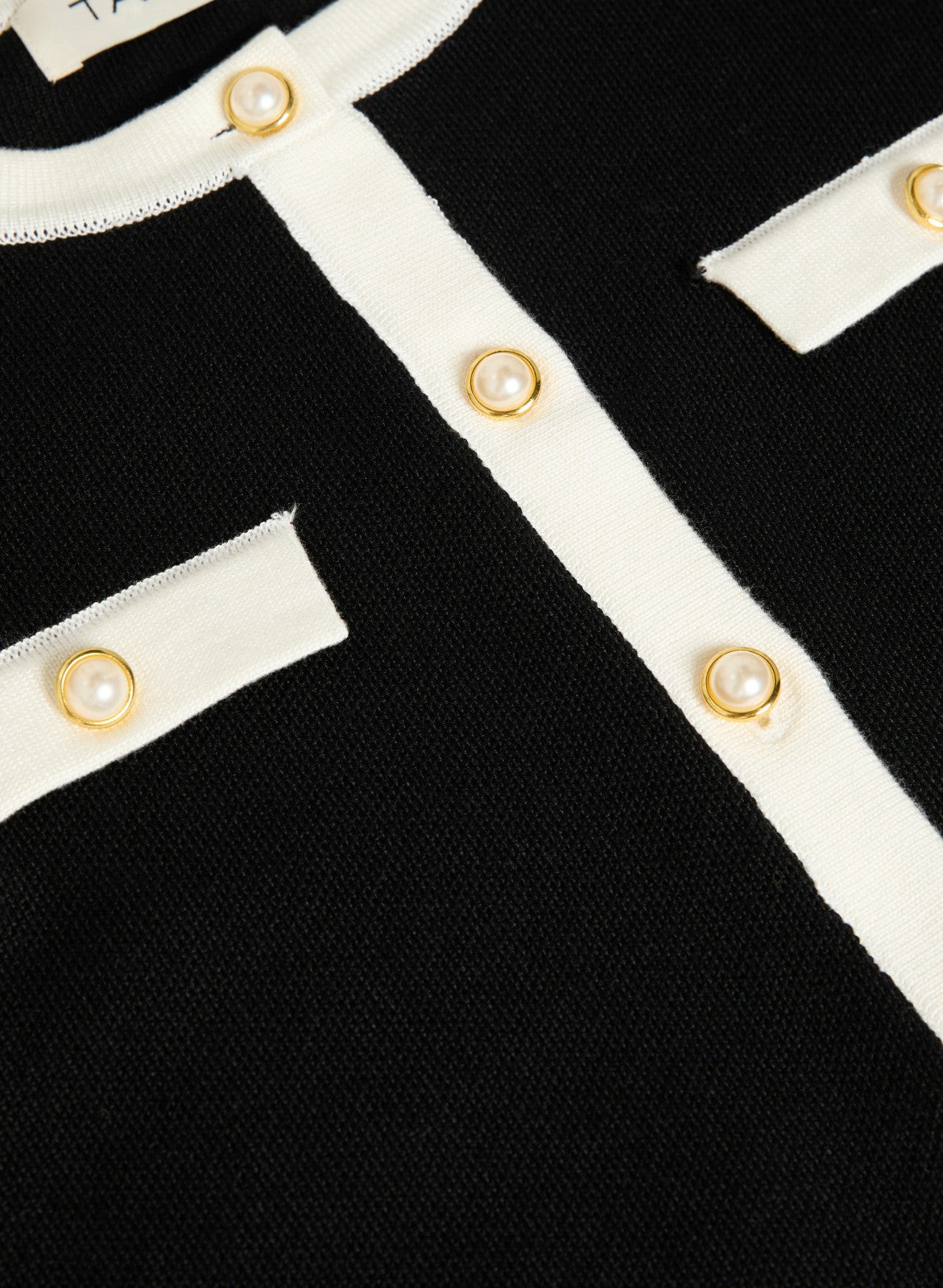 Women Contrast Trim Cardigan & Dress Set Black & White | Melanie Lyne