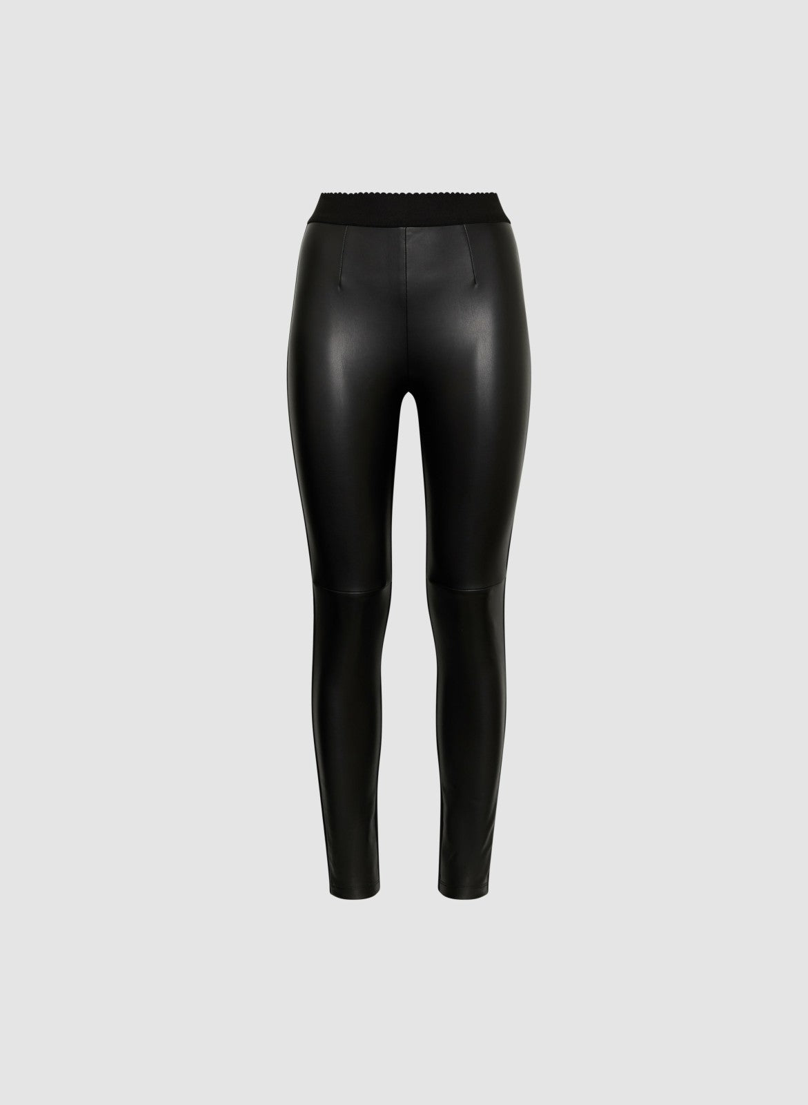 Women Kayla Vegan Leather Straight Leg Pants Black | Melanie Lyne