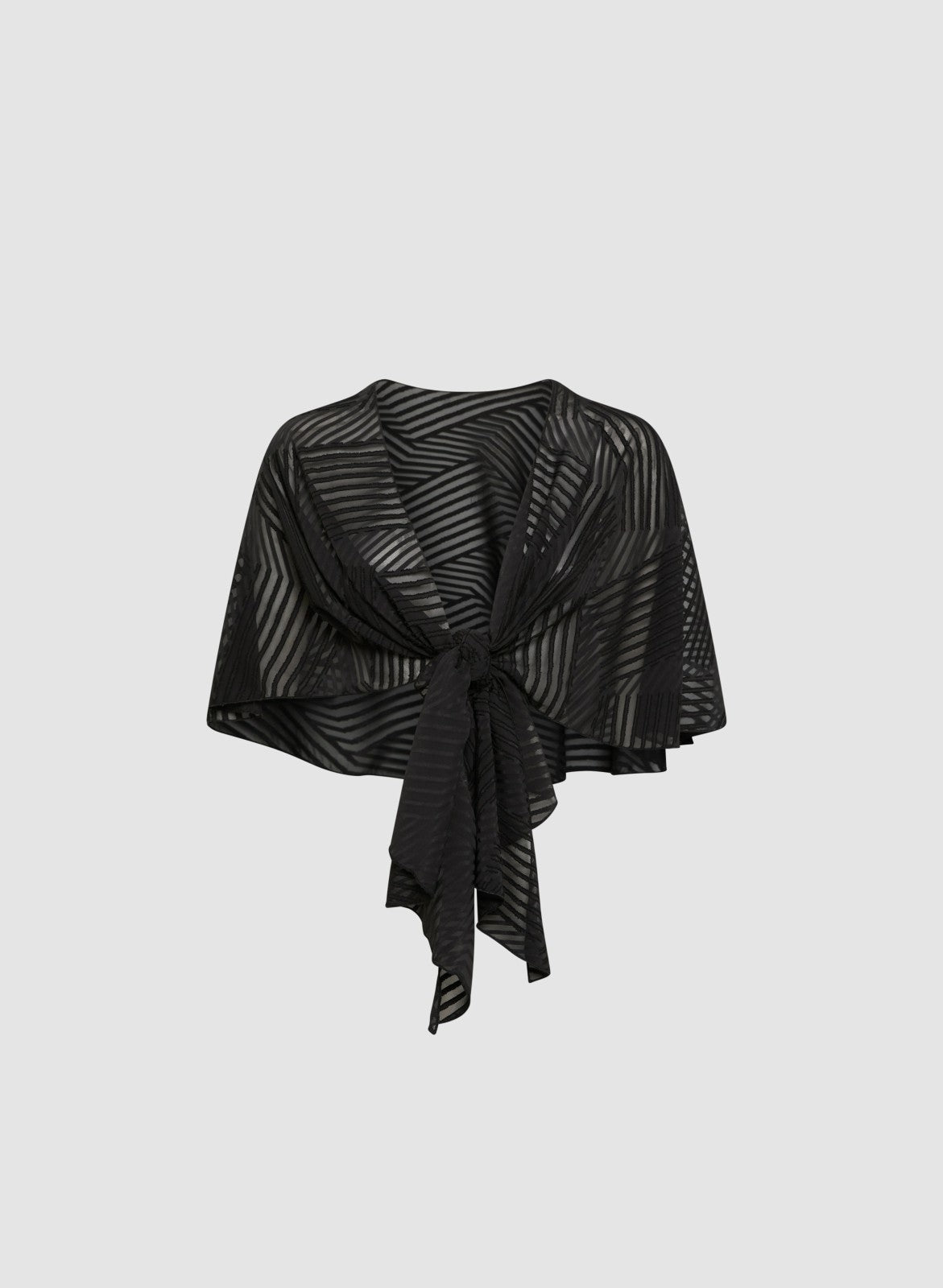 Women Lightweight Burnout Shawl Black | Melanie Lyne