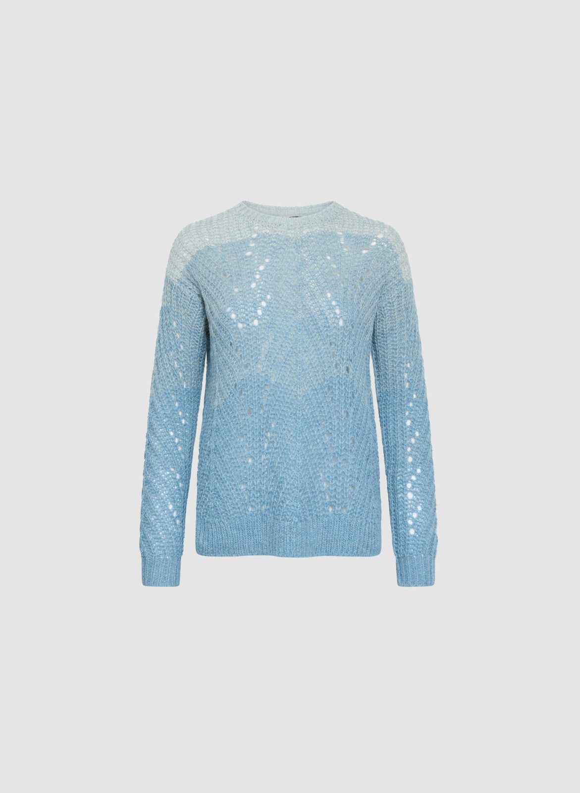 Women Ombre Open Weave Sweater Blue Fog | Melanie Lyne