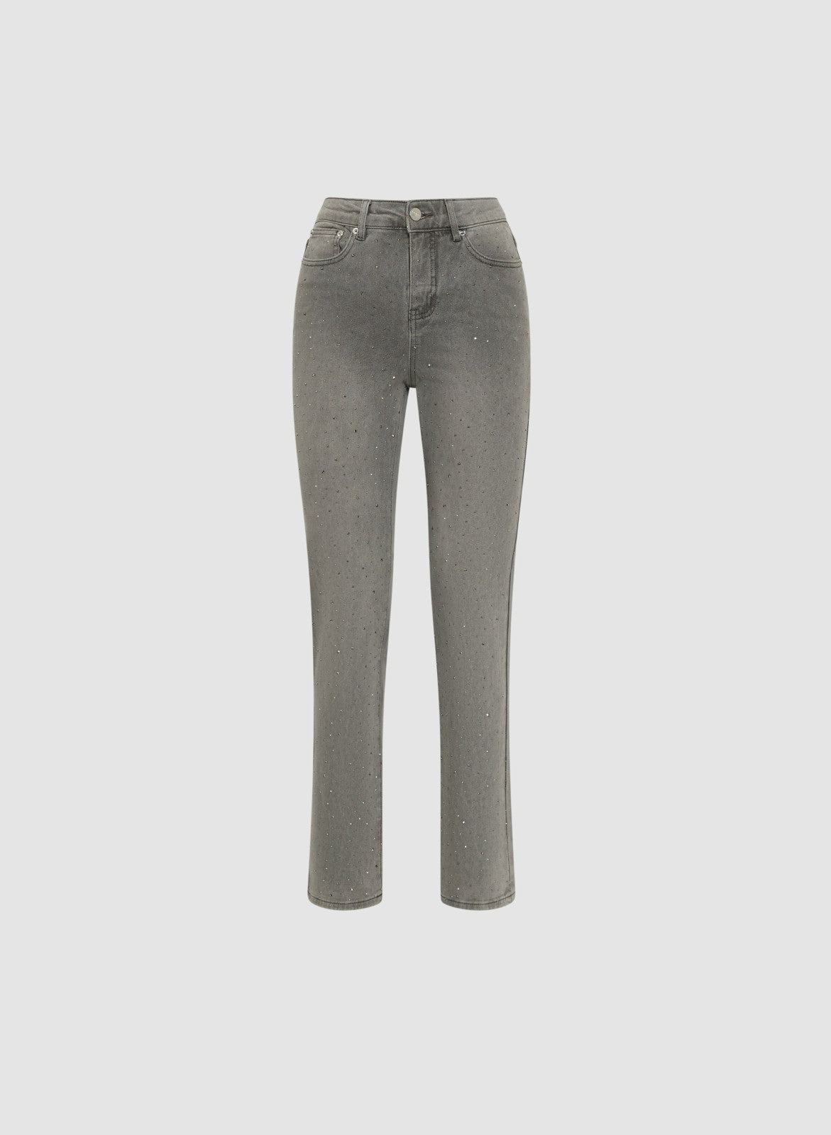 Women Studded Embellished Jeans Dark Grey | Melanie Lyne