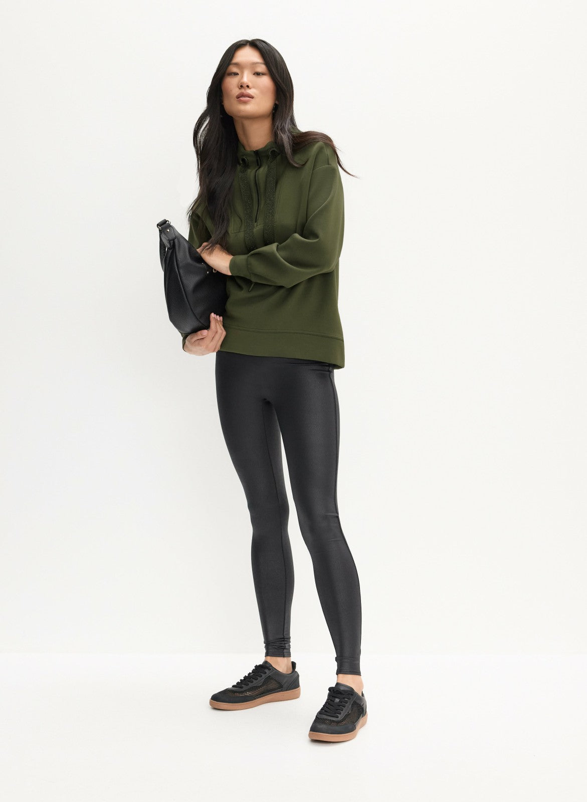 Women Matte High-Rise Leggings Black | Melanie Lyne