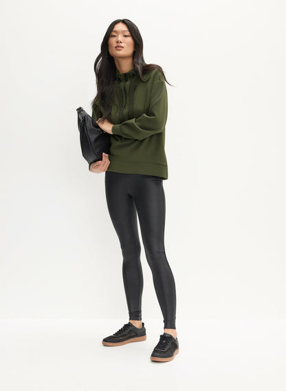 Women Matte High-Rise Leggings Black | Melanie Lyne
