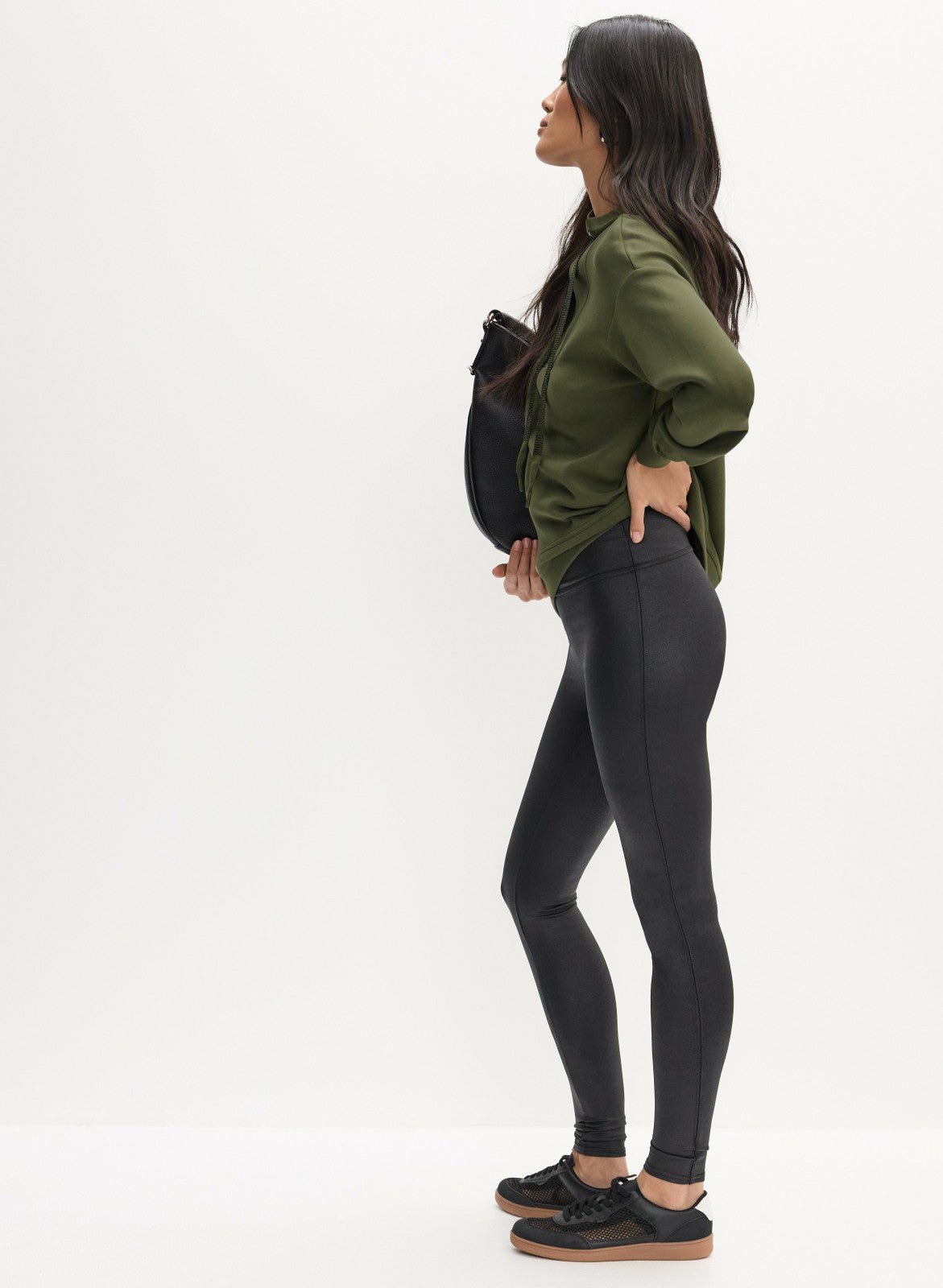 Women Matte High-Rise Leggings Black | Melanie Lyne