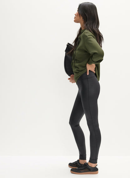 Women Matte High-Rise Leggings Black | Melanie Lyne