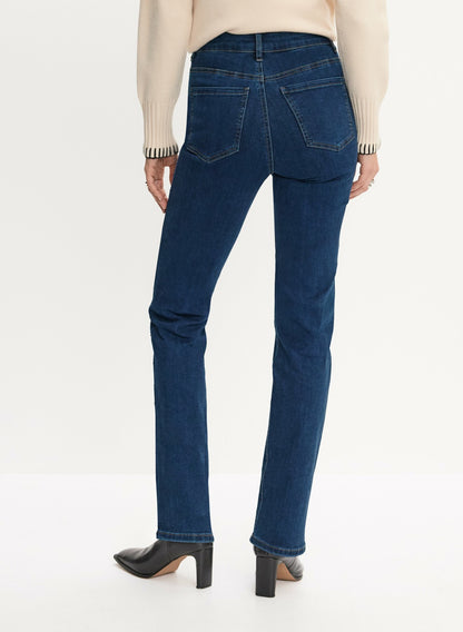 Women Tonal Embellished Straight-Leg Jeans Dark Blue | Melanie Lyne
