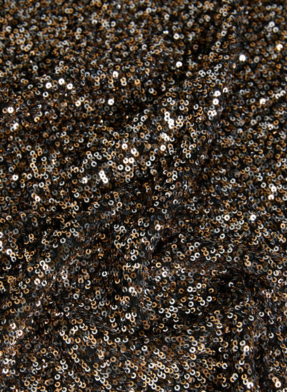 Women Sequined Crew Neck Top Black | Melanie Lyne