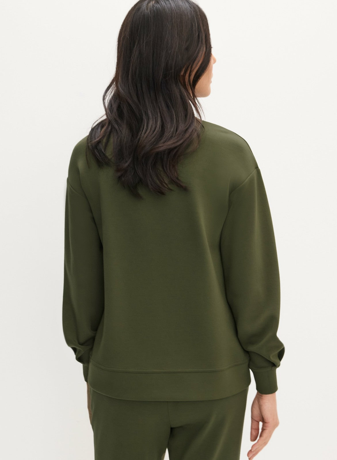 Women Funnel Neck Sweatshirt Winter Moss | Melanie Lyne