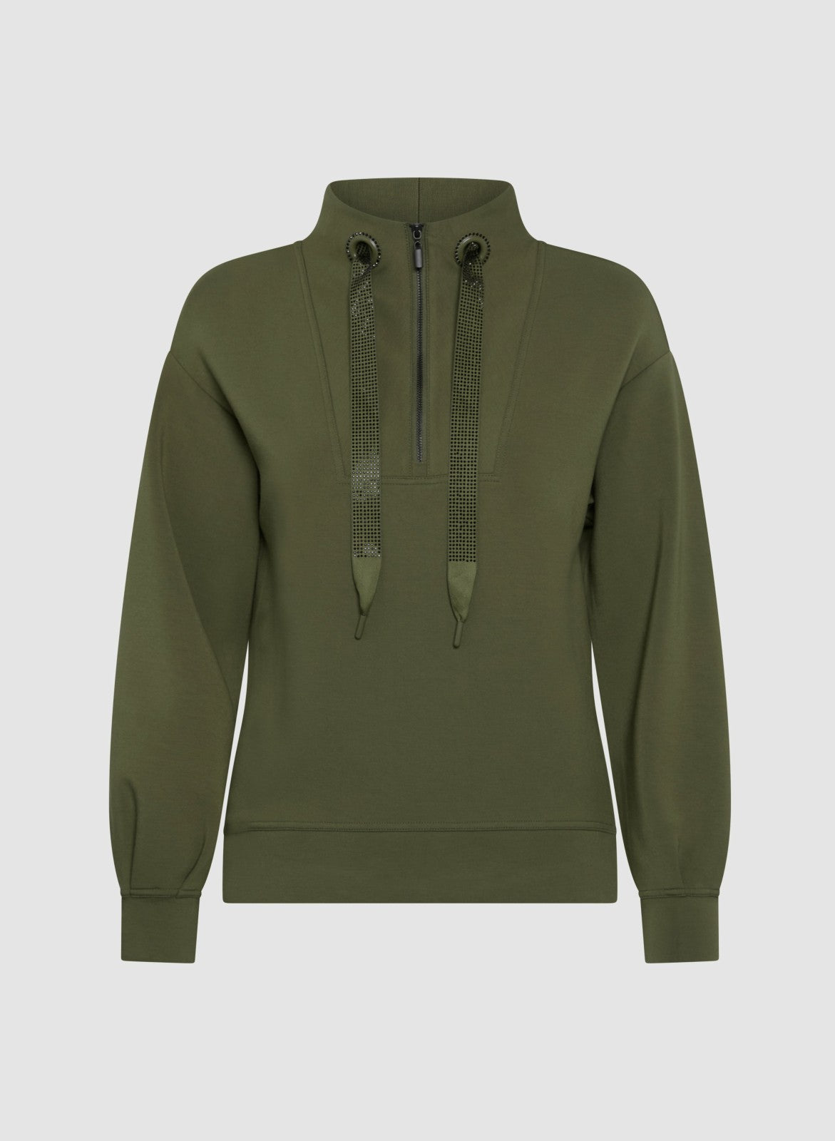 Women Funnel Neck Sweatshirt Winter Moss | Melanie Lyne