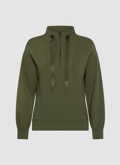 Women Funnel Neck Sweatshirt Winter Moss | Melanie Lyne