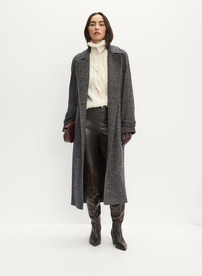 Women Beaded Twist Front Turtleneck Sweater Panna | Melanie Lyne