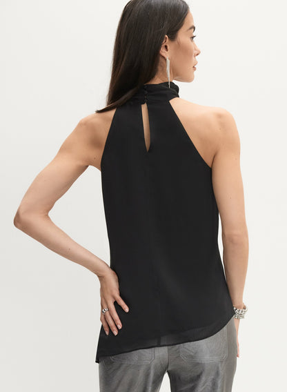Women Sleeveless Chiffon Blouse Black | Melanie Lyne