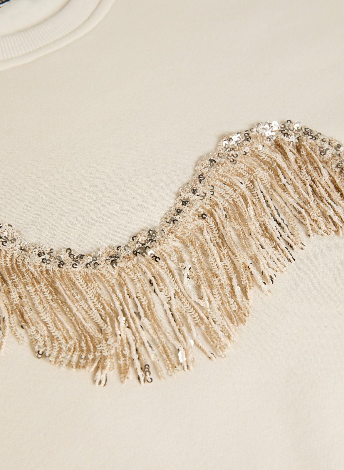 Women Sequin Detail Sweatshirt French Oak | Melanie Lyne