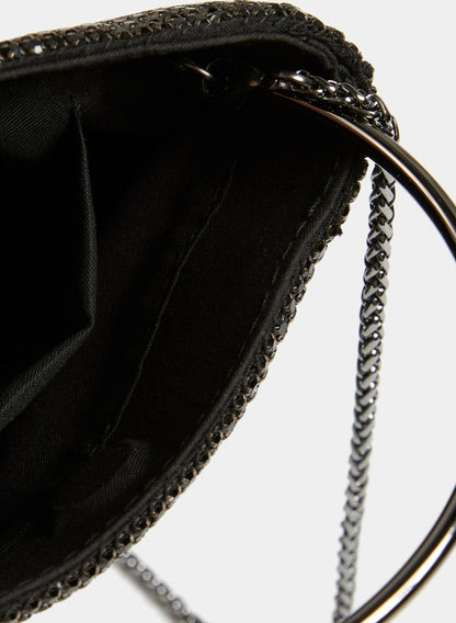 Women Sequin Evening Clutch Black | Melanie Lyne