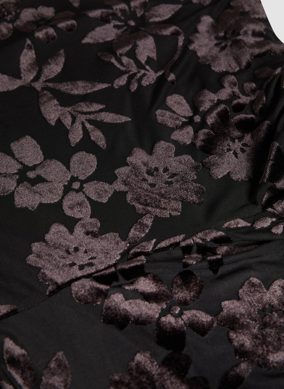 Women Floral Velvet Burnout Dress Black | Melanie Lyne