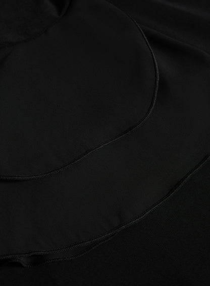 Women Droptail Chiffon Tunic Black | Melanie Lyne