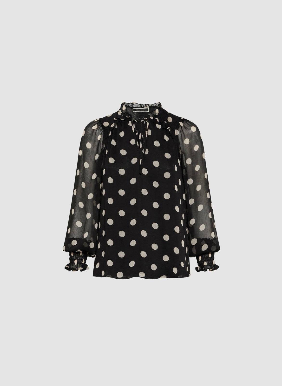 Women Polka Dot Print Blouse Black Pattern | Melanie Lyne