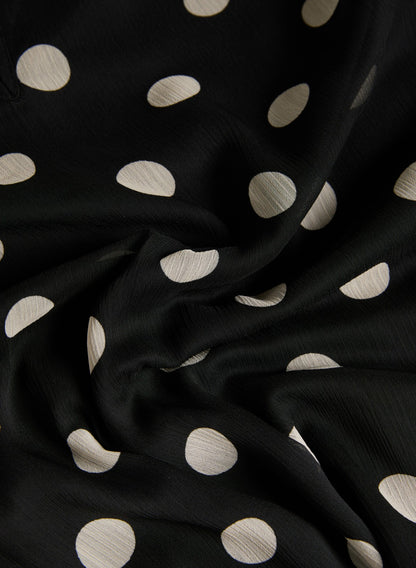 Women Polka Dot Print Blouse Black Pattern | Melanie Lyne