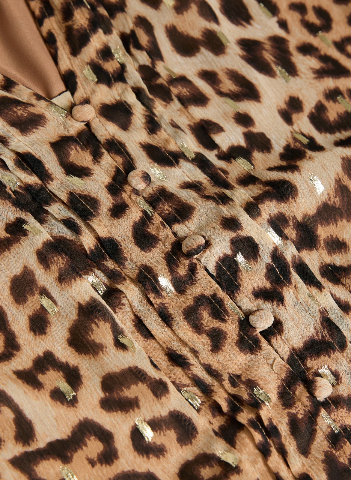 Women Cheetah Print Blouse Taupe | Melanie Lyne